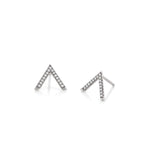 MICHAEL M Earrings Single V Diamond Stud Earrings