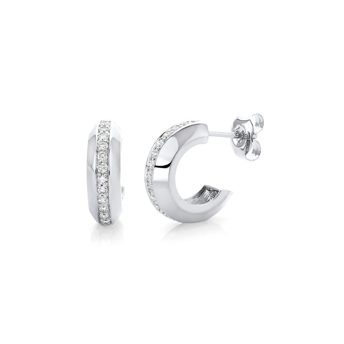 MICHAEL M Earrings Small Pavé Luxe Link Hoops