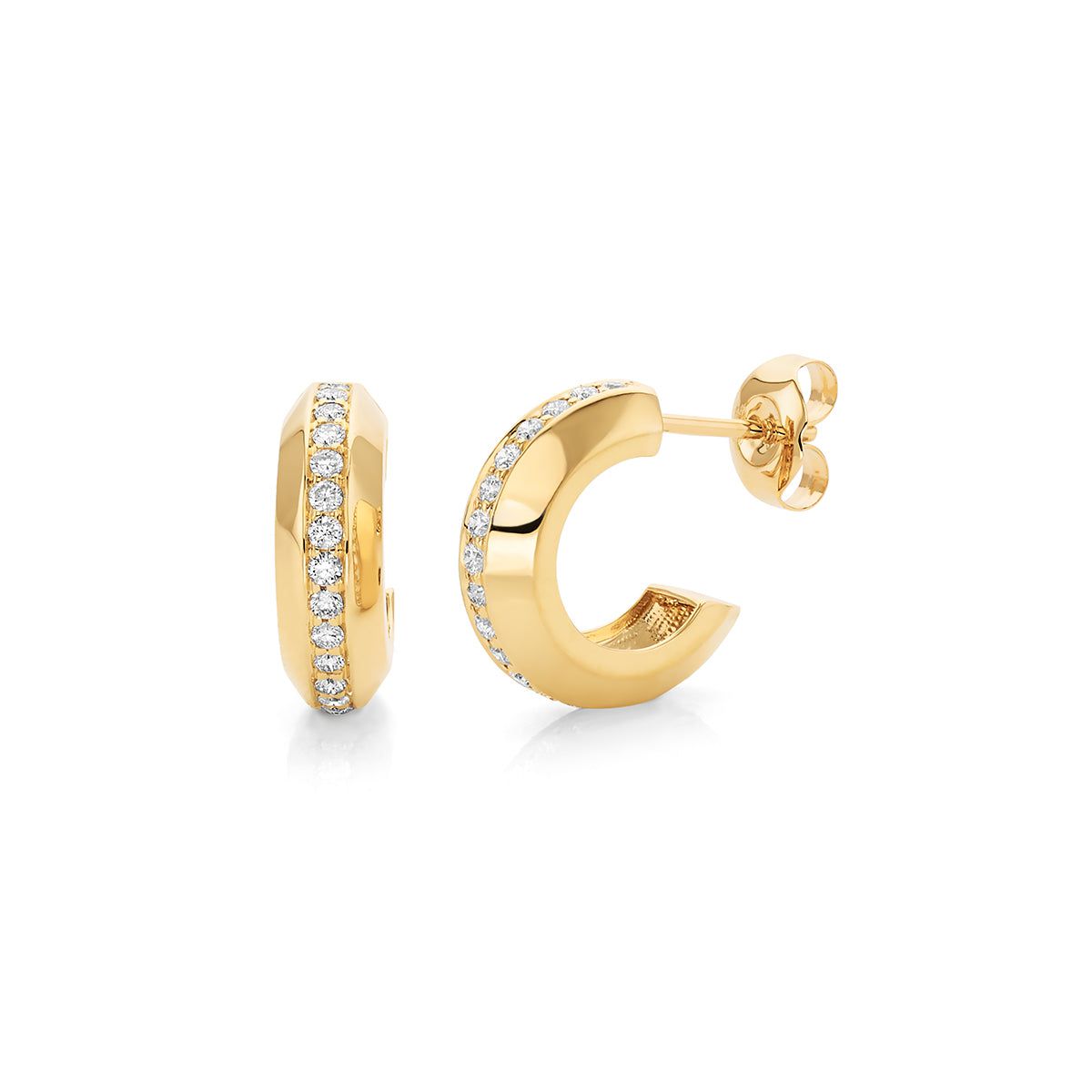 MICHAEL M Earrings Small Pavé Luxe Link Hoops
