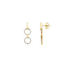 MICHAEL M Earrings Two Ring Cloud Drop Earrings