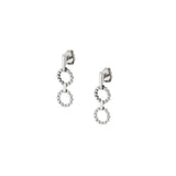 MICHAEL M Earrings Two Ring Cloud Drop Earrings