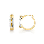 MICHAEL M Earrings Wide Luxe Link Hoop Earrings