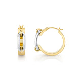 MICHAEL M Earrings Wide Luxe Link Hoop Earrings