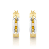 MICHAEL M Earrings Wide Luxe Link Hoop Earrings