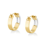 MICHAEL M Earrings Wide Luxe Link Hoop Earrings