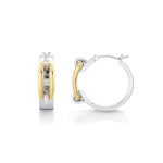MICHAEL M Earrings Wide Luxe Link Hoop Earrings