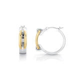 MICHAEL M Earrings Wide Luxe Link Hoop Earrings