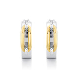 MICHAEL M Earrings Wide Luxe Link Hoop Earrings