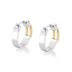 MICHAEL M Earrings Wide Luxe Link Hoop Earrings