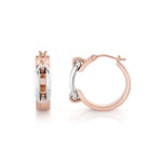MICHAEL M Earrings Wide Luxe Link Hoop Earrings