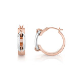 MICHAEL M Earrings Wide Luxe Link Hoop Earrings