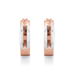 MICHAEL M Earrings Wide Luxe Link Hoop Earrings
