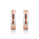 MICHAEL M Earrings Wide Luxe Link Hoop Earrings
