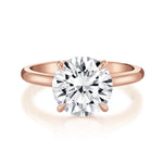 MICHAEL M Engagement Rings 18K Rose Gold / 4 / 1 *Crown R826 High Polished R826HP-1