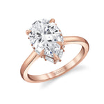 MICHAEL M Engagement Rings 18K Rose Gold / 4 / 1 Monarch R839 Pear R839-1