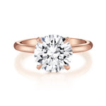 MICHAEL M Engagement Rings 18K Rose Gold / 4 / 1 Solitaire R706 High Polished R706HP-1