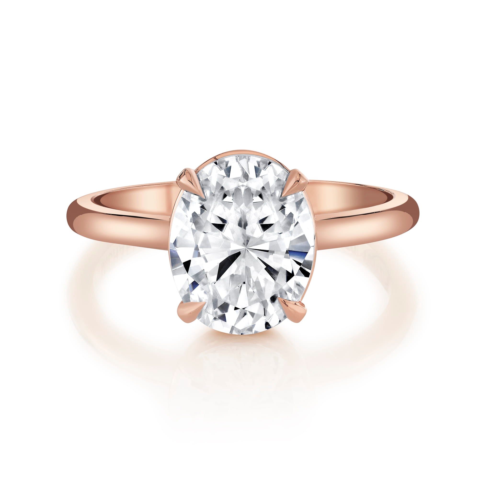 MICHAEL M Engagement Rings 18K Rose Gold / 4 / 1 Solitaire R750HP R750HP-1