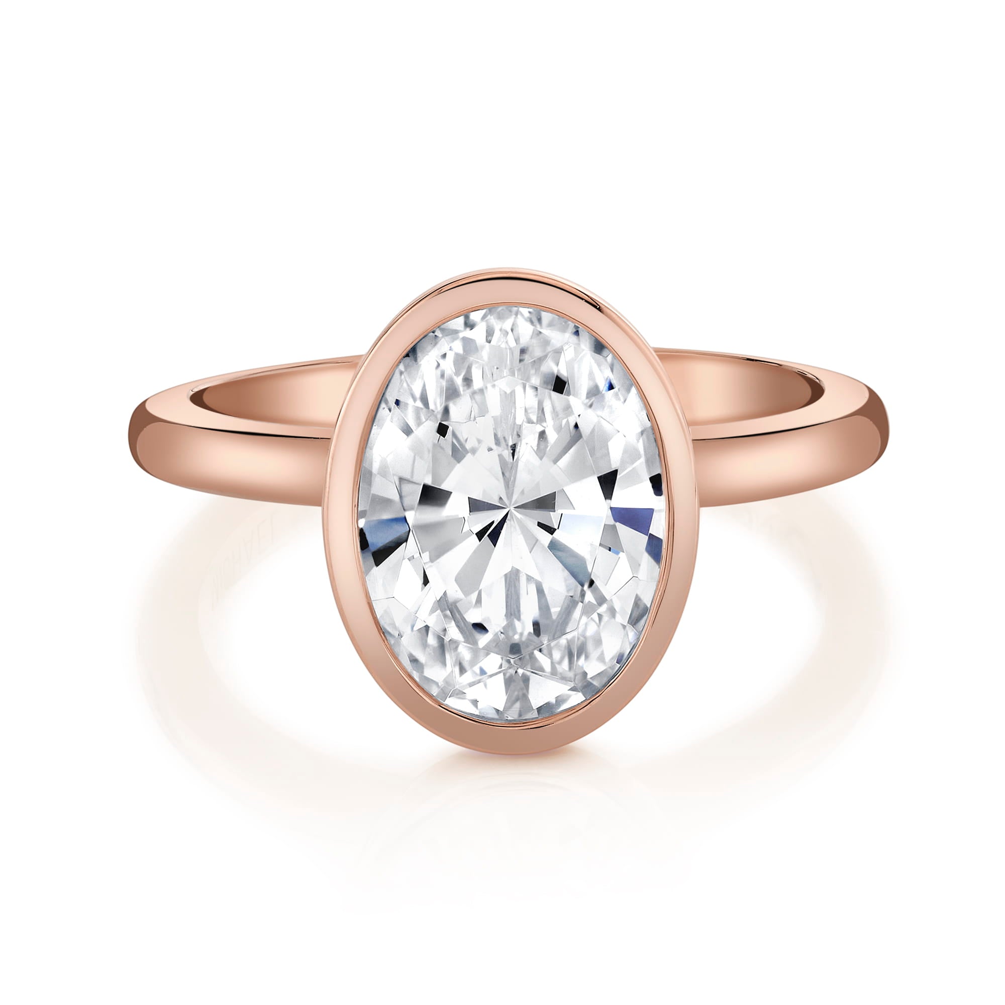 MICHAEL M Engagement Rings 18K Rose Gold / 4 / 1 Solitaire R838 R838-1-OV