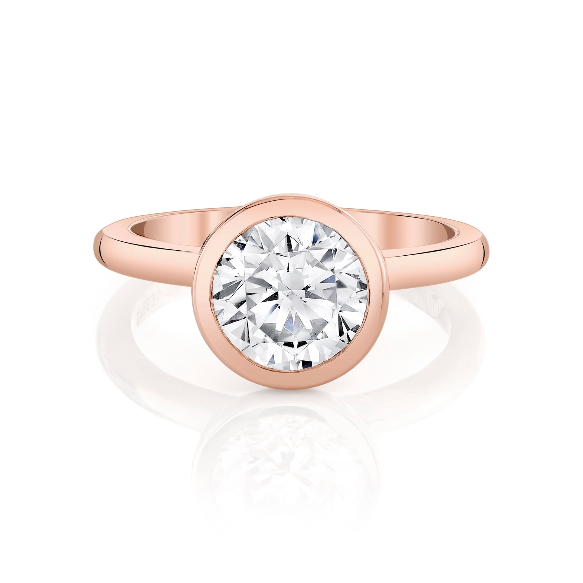 MICHAEL M Engagement Rings 18K Rose Gold / 4 / 1 Solitaire R838 Round R838-1RD