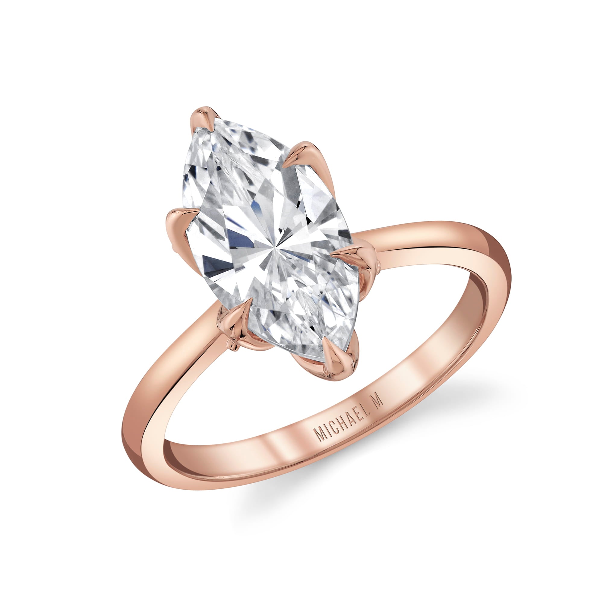 MICHAEL M Engagement Rings 18K Rose Gold / 4 / 1 Tulip R847 R847-1