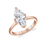 MICHAEL M Engagement Rings 18K Rose Gold / 4 / 1 Tulip R849 High Polished R849HP-1