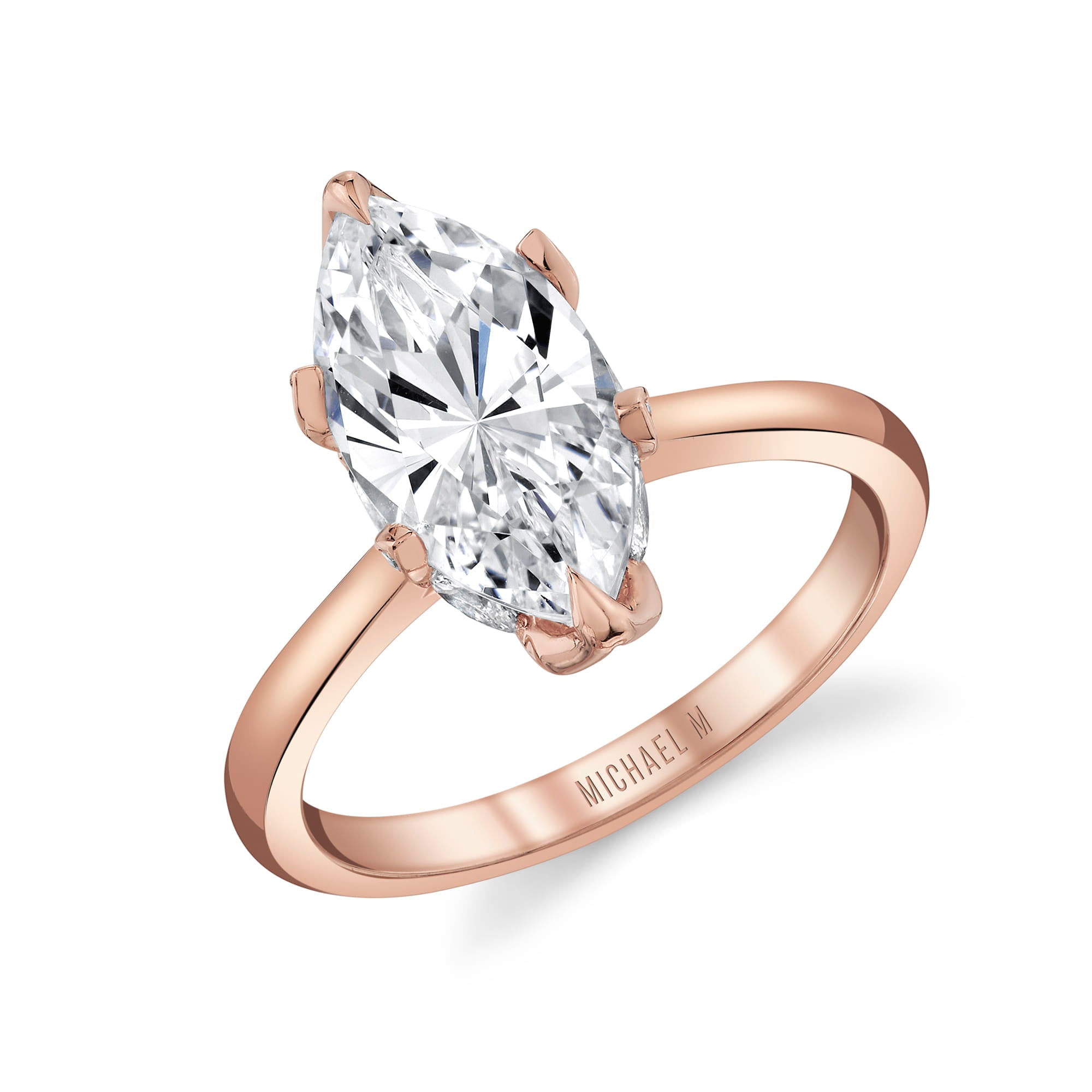 MICHAEL M Engagement Rings 18K Rose Gold / 4 / 1 Tulip R850 R850-1