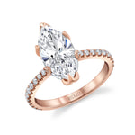 MICHAEL M Engagement Rings 18K Rose Gold / 4 / 1 Tulip R850U R850U-1