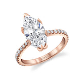 MICHAEL M Engagement Rings 18K Rose Gold / 4 / 1 Tulip R850U R850U-1