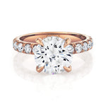 MICHAEL M Engagement Rings 18K Rose Gold / 4 Crown R731-3 Round R731-3RD