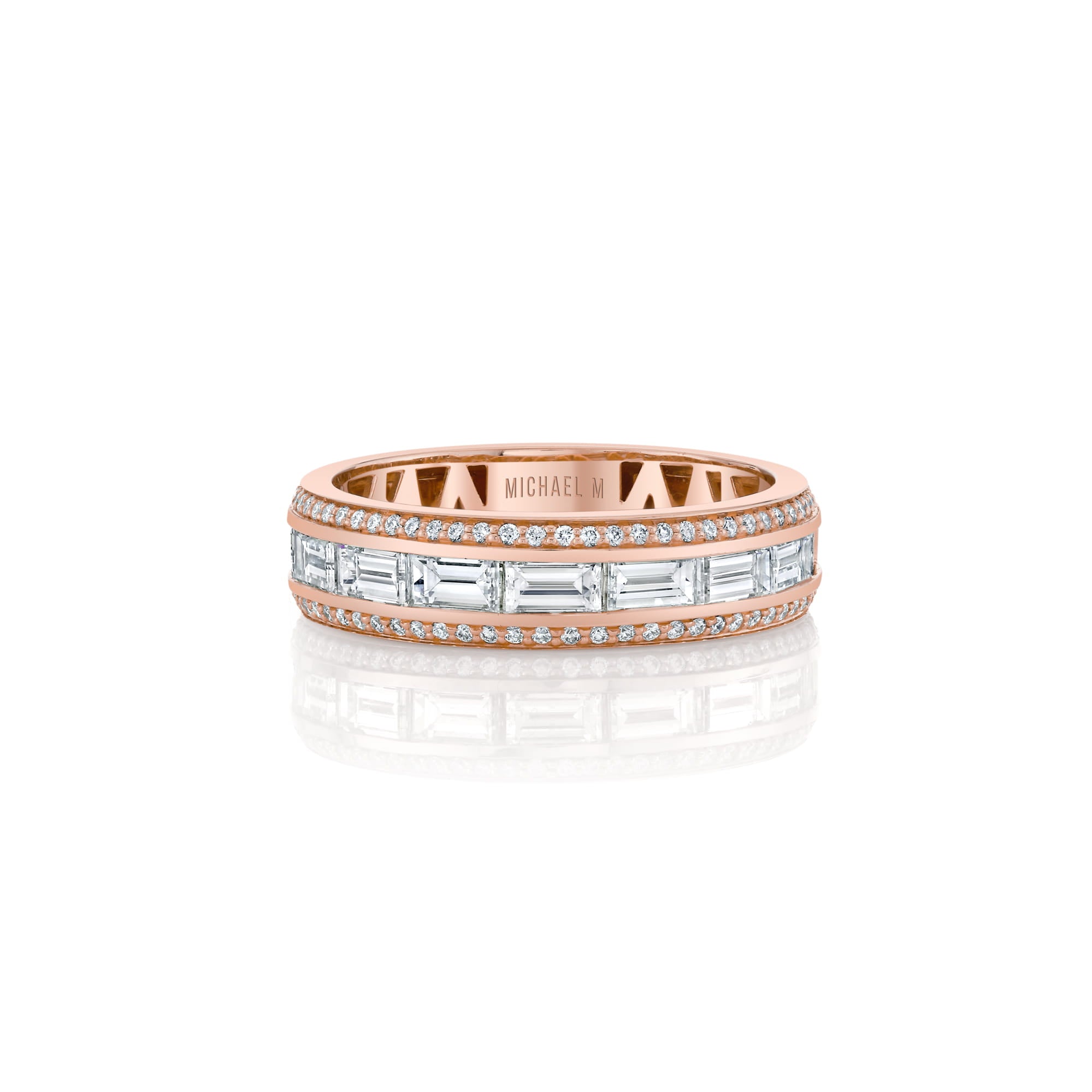 MICHAEL M Engagement Rings 18K Rose Gold / 4 Wedding Band MB124-H MB124-H