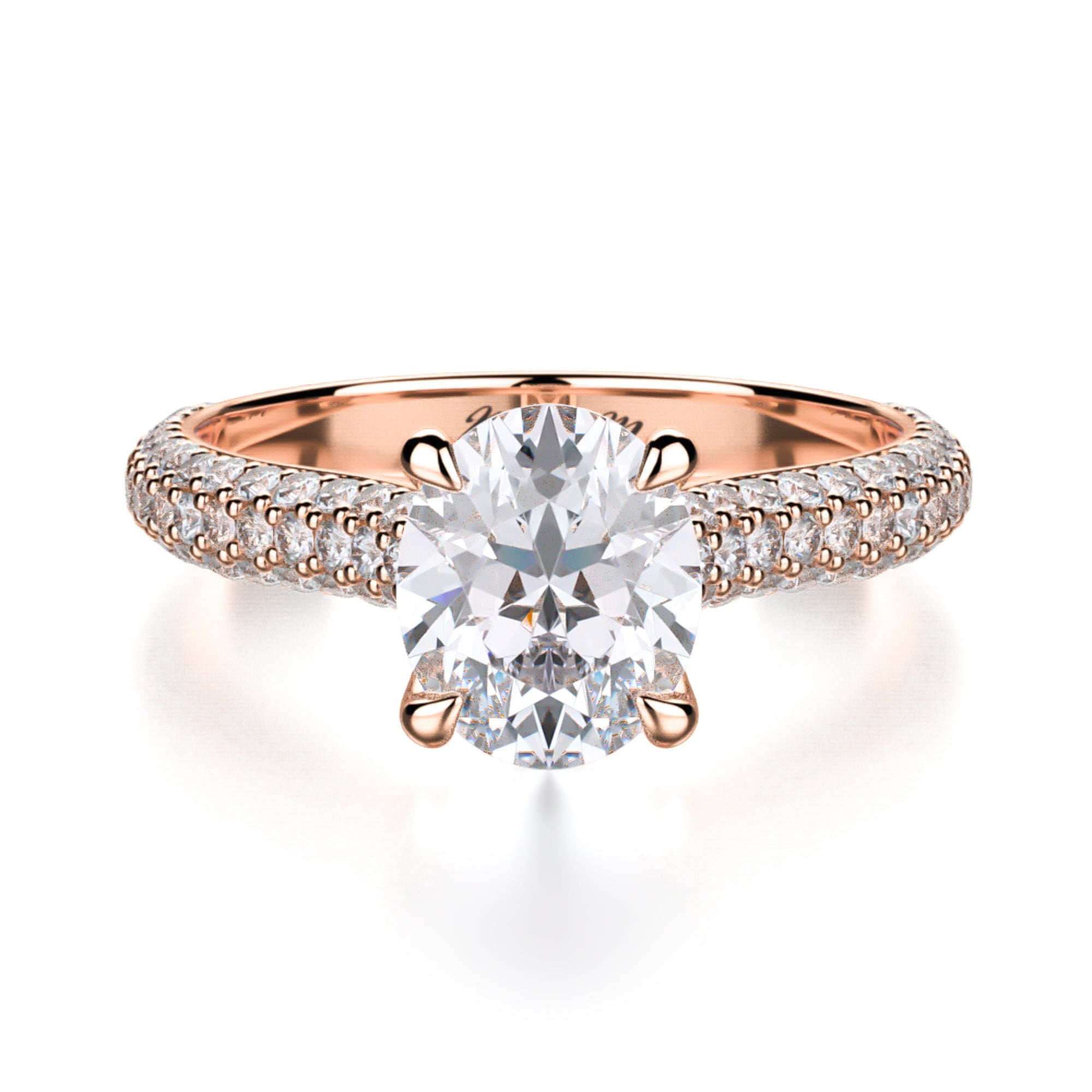 MICHAEL M Engagement Rings 18K Rose Gold Crown R708-2 R708-2