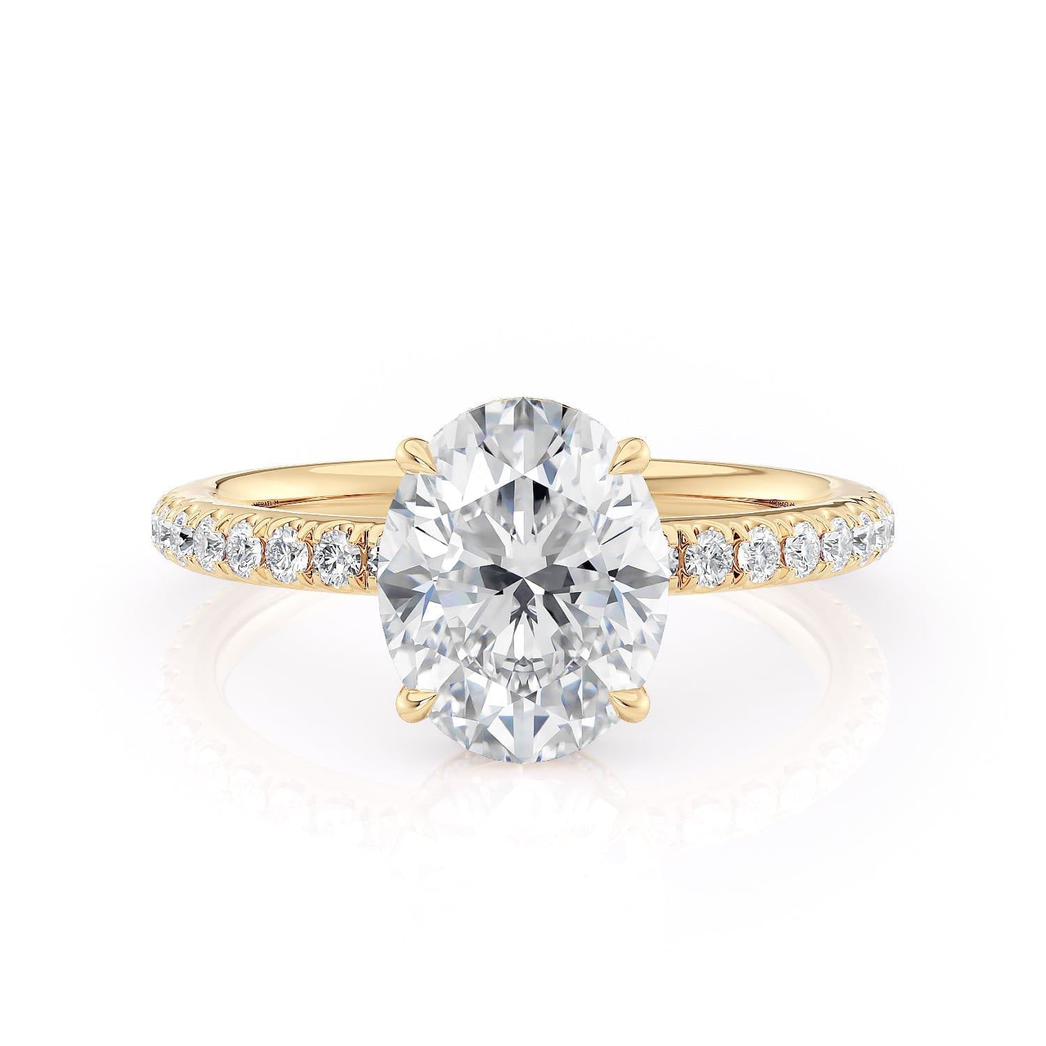 MICHAEL M Engagement Rings 18K Rose Gold Crown R715-2 Oval R715-2RG