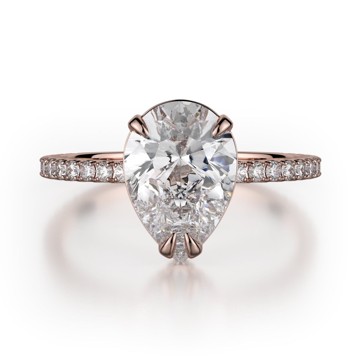MICHAEL M Engagement Rings 18K Rose Gold Crown R715-2PR R715-2PRRG