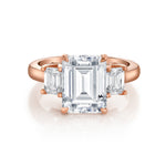 MICHAEL M Engagement Rings 18K Rose Gold Meksian R907-3 Emerald R907-3