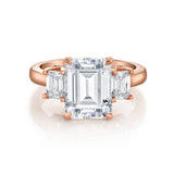 MICHAEL M Engagement Rings 18K Rose Gold Meksian R907-3 Emerald R907-3