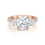 MICHAEL M Engagement Rings 18K Rose Gold Meksian R908-4 Oval R908-4