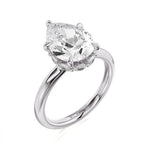 MICHAEL M Engagement Rings 18K White Gold / 4 / 1.5 Monarch R855 Pear R855-1.5