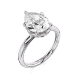 MICHAEL M Engagement Rings 18K White Gold / 4 / 1.5 Monarch R855 Pear R855-1.5
