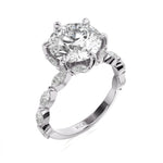 MICHAEL M Engagement Rings 18K White Gold / 4 / 1 Bouquet R856 Round R856-1