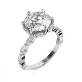 MICHAEL M Engagement Rings 18K White Gold / 4 / 1 Bouquet R856 Round R856-1