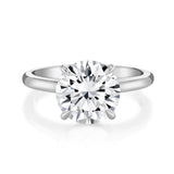 MICHAEL M Engagement Rings 18K White Gold / 4 / 1 *Crown R826 High Polished R826HP-1