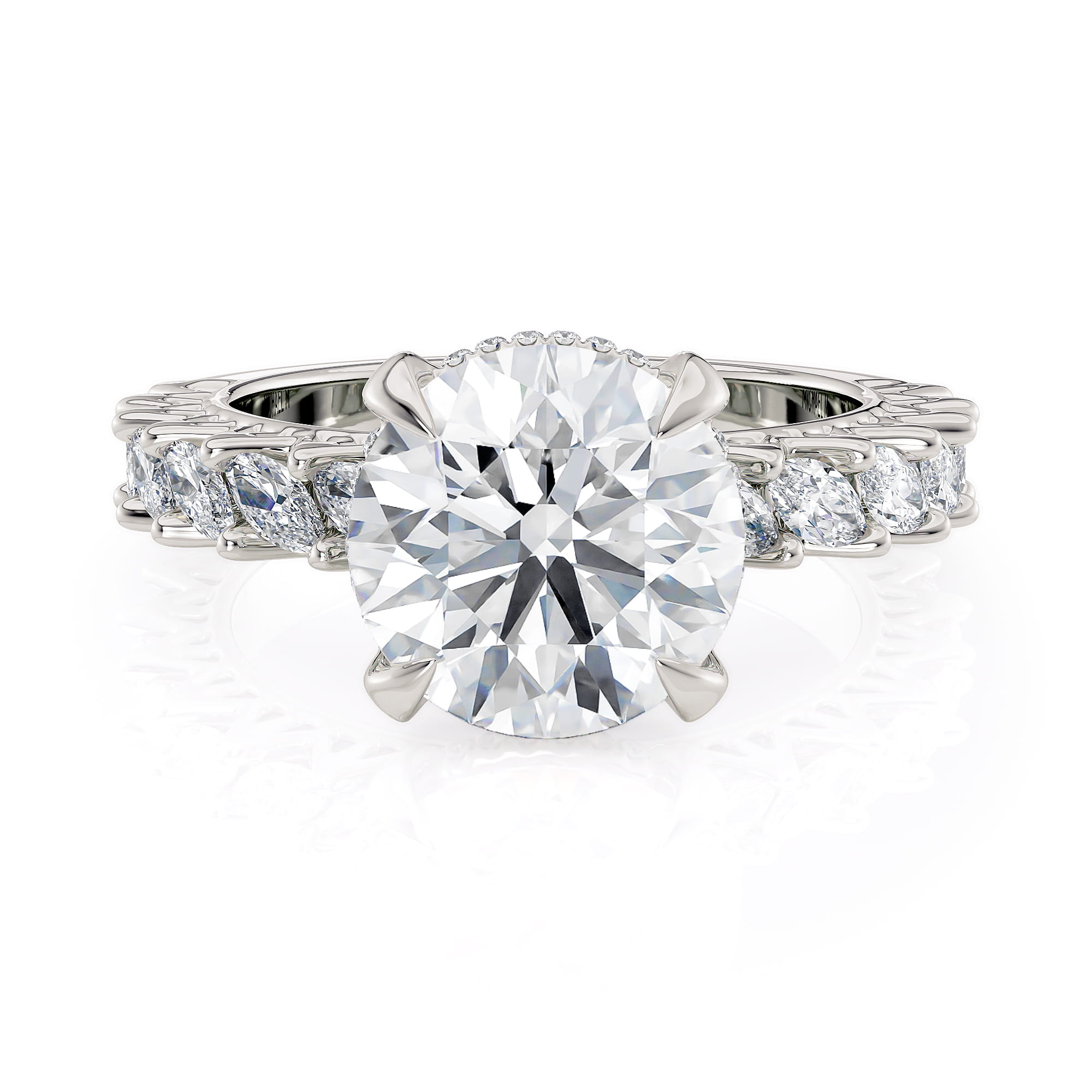 MICHAEL M Engagement Rings 18K White Gold / 4 / 1 Meksian R906 R906-1