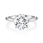MICHAEL M Engagement Rings 18K White Gold / 4 / 1 Solitaire R706 High Polished R706HP-1
