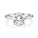 MICHAEL M Engagement Rings 18K White Gold / 4 / 1 Solitaire R706 High Polished R706HP-1