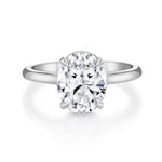 MICHAEL M Engagement Rings 18K White Gold / 4 / 1 Solitaire R750HP R750HP-1
