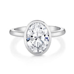 MICHAEL M Engagement Rings 18K White Gold / 4 / 1 Solitaire R838 R838-1-OV