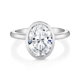 MICHAEL M Engagement Rings 18K White Gold / 4 / 1 Solitaire R838 R838-1-OV