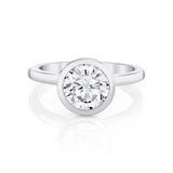 MICHAEL M Engagement Rings 18K White Gold / 4 / 1 Solitaire R838 Round R838-1RD