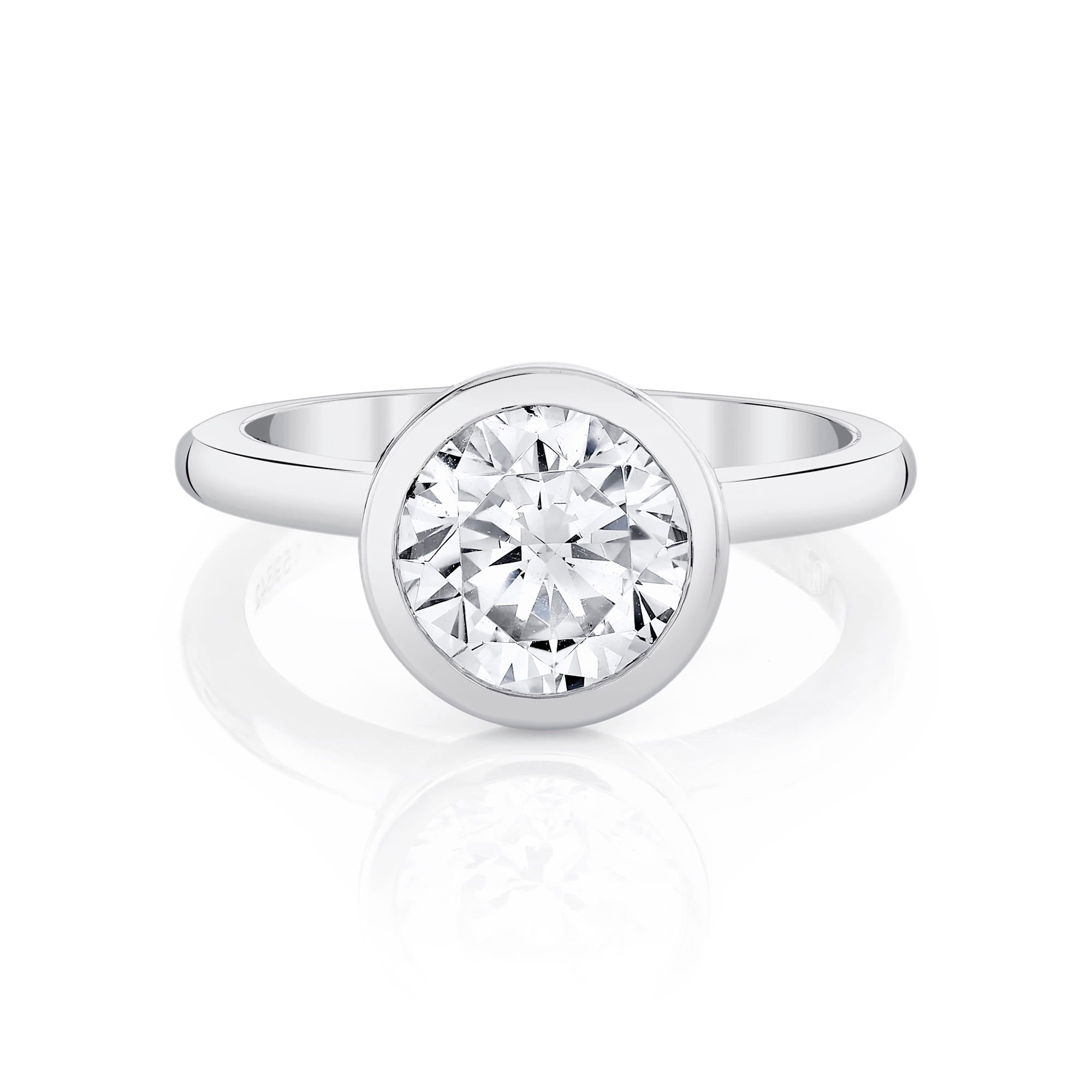 MICHAEL M Engagement Rings 18K White Gold / 4 / 1 Solitaire R838 Round R838-1RD