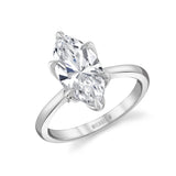 MICHAEL M Engagement Rings 18K White Gold / 4 / 1 Tulip R847 R847-1